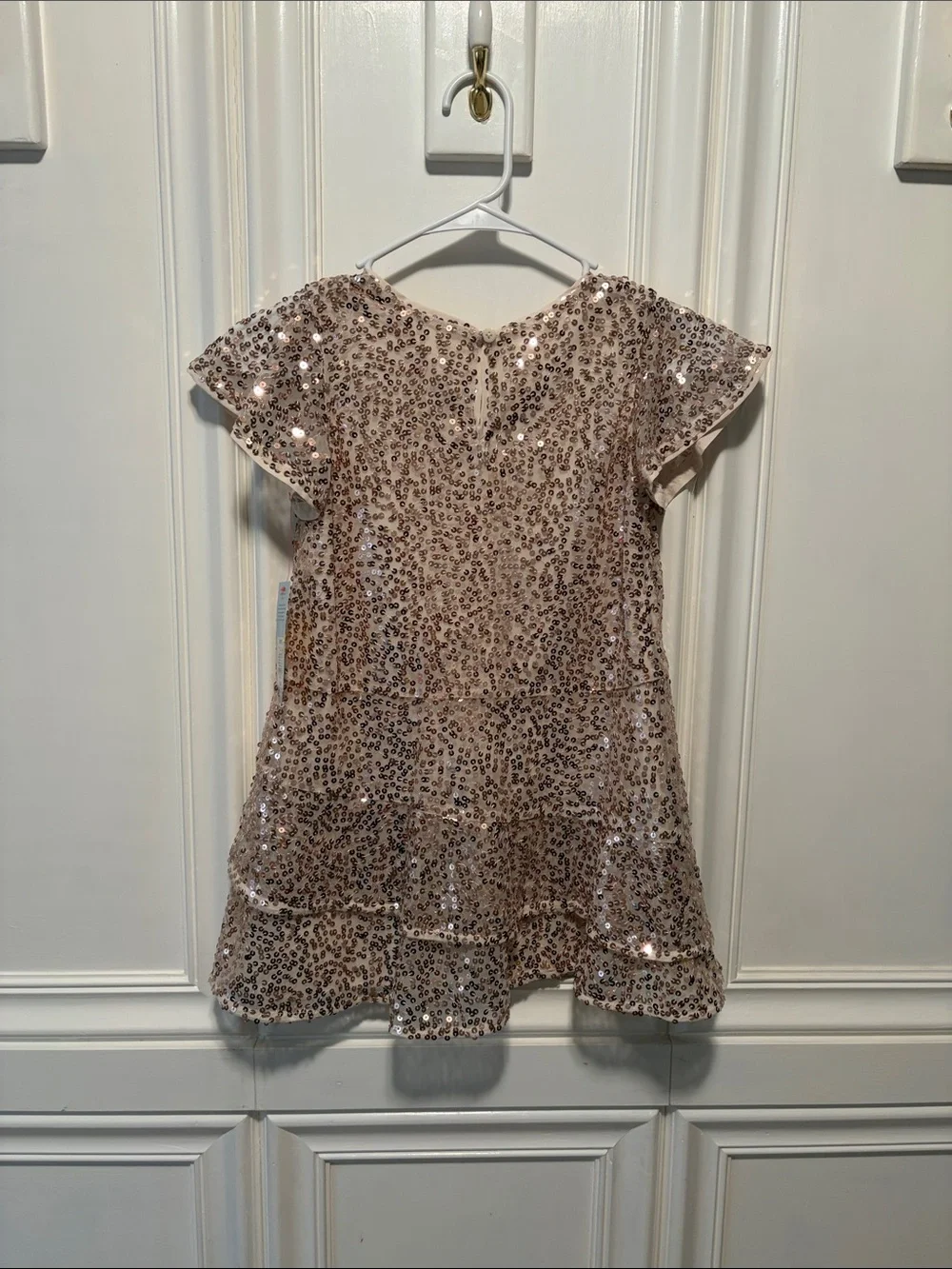 Cat & Jack Rose Gold Sequin Party Dress